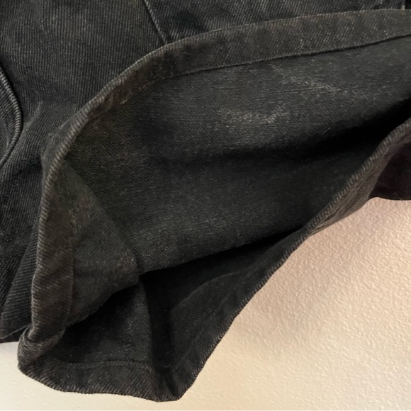 Vintage Levi’s Orange Tab 560 Black Denim Jean Shorts High Rise Waist 33 in - Picture 6 of 7